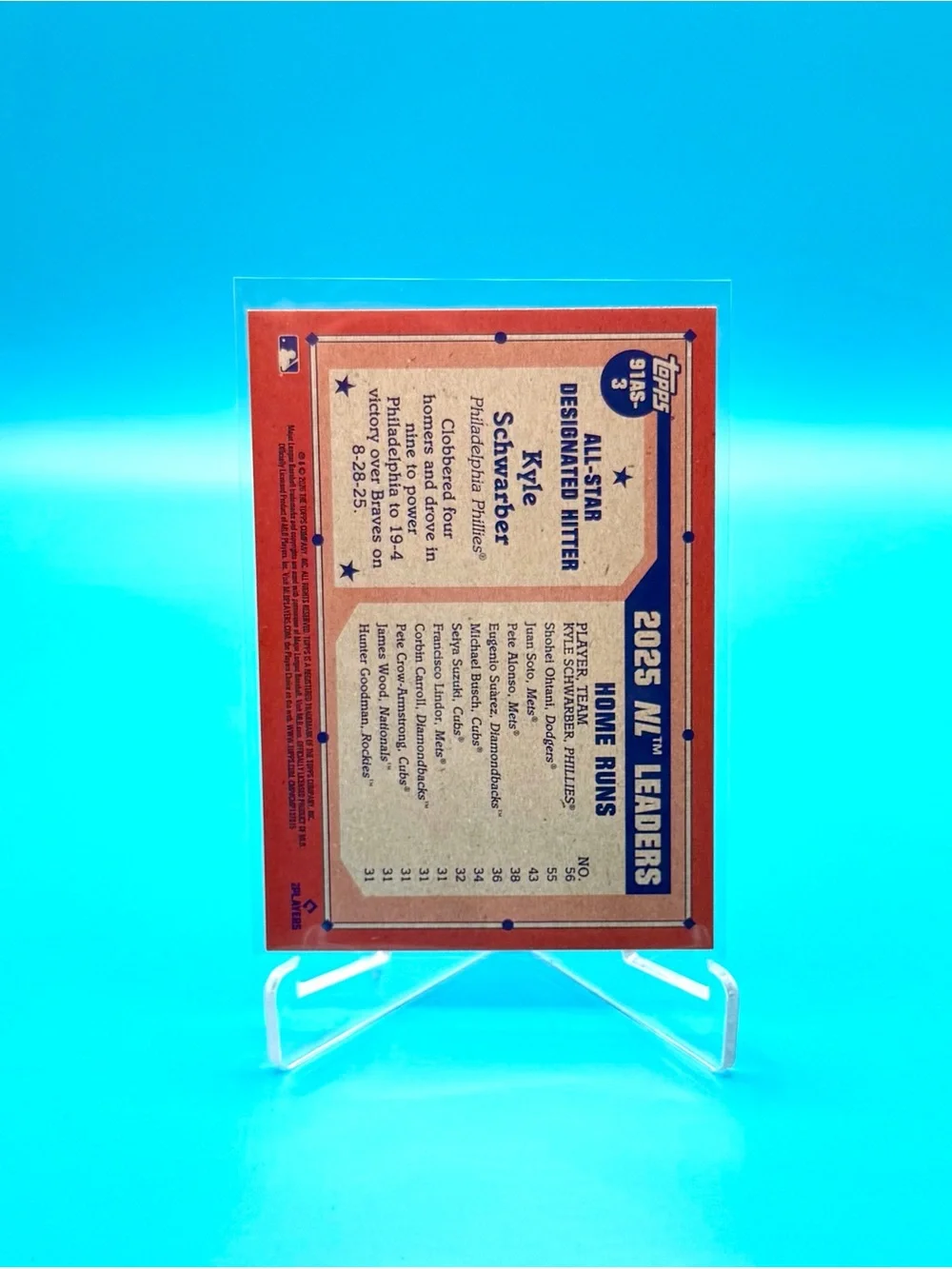 2026🔥Kyle Schwarber🔥Topps Series 2🔥All-Star! 🤯 #91AS-3 Phillies!